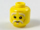 Part No: 3626cpb1891  Name: Minifigure, Head White and Gray Eyebrows and Goatee, Dark Orange Wrinkles, Concerned Expression Pattern (Sensei Wu) - Hollow Stud