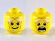 Part No: 3626cpb1919  Name: Minifigure, Head Dual Sided White Bushy Eyebrows, Goatee, Wrinkles, Smile / Open Mouth Scared Pattern - Hollow Stud