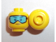 Part No: 3626cpb2022  Name: Minifigure, Head Glasses with Medium Azure Ski Goggles and Slight Frown Pattern - Hollow Stud