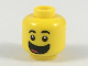 Part No: 3626cpb2082  Name: Minifigure, Head Black Eyebrows, Large Open Mouth Smile with Red Tongue Pattern - Hollow Stud
