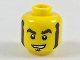 Part No: 3626cpb2085  Name: Minifigure, Head Dark Brown Eyebrows, Muttonchops, and Soul Patch Pattern - Hollow Stud