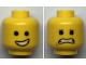 Part No: 3626cpb2281  Name: Minifigure, Head Dual Sided Open Smile with Teeth / Eyebrows, Scared with Dimples Pattern - Hollow Stud