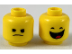 Part No: 3626cpb2307  Name: Minifigure, Head Dual Sided Irritated Frown / Smile with Wide Open Mouth Showing Tongue Pattern - Hollow Stud