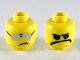 Part No: 3626cpb2332  Name: Minifigure, Head Dual Sided Plain Silver Sunglasses / Scribble-Face Frown Pattern - Hollow Stud
