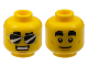Part No: 3626cpb2396  Name: Minifigure, Head Dual Sided Thick Black Eyebrows, Black Sunglasses, Smile with Teeth / White Pupils, Closed Mouth Pattern - Hollow Stud