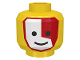 Part No: 3626p3j  Name: Minifigure, Head Face Paint Islander with Red and White War Paint Pattern