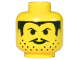 Part No: 3626pb0012  Name: Minifigure, Head Moustache Thin, Stubble and Sideburns Pattern