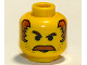 Part No: 3626pb0019  Name: Minifigure, Head Moustache Brown Bushy, Stubble, and Brown Sideburns Pattern