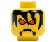 Part No: 3626pb0092  Name: Minifigure, Head Alien with Red Eyes, Frown, and Messy Hair Pattern