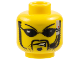 Part No: 3626pb0114  Name: Minifigure, Head Black Thin Eyebrows, Sunglasses, Moustache, Stubble and Soul Patch, Headset with Microphone, Angry Scowl with Teeth Pattern