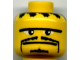 Part No: 3626pb0162  Name: Minifigure, Head Moustache Thin, Small Goatee, Straight Unibrow Pattern
