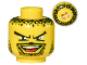 Part No: 3626pb0165  Name: Minifigure, Head Moustache Open Mouth, Goatee, V Brow Eyes, Black Hair, Stubble Pattern