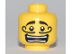 Part No: 3626pb0461  Name: Minifigure, Head Moustache Curly Long, Open Mouth Grin, White Pupils Pattern
