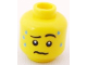 Part No: 3626pb0516  Name: Minifigure, Head Male Wrinkled Mouth and Sweat Drops Pattern