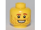 Part No: 3626pb0538  Name: Minifigure, Head Male Brown Eyebrows, Open Mouth Smile, Stubble, White Pupils Pattern