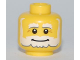 Part No: 3626pb0545  Name: Minifigure, Head Beard White, Bushy Eyebrows, Smile, White Pupils Pattern