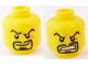 Part No: 3626pb0596  Name: Minifigure, Head Dual Sided Arched Eyebrows and Goatee, Smile / Angry Pattern