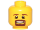 Part No: 3626pb0852  Name: Minifigure, Head Male Brown Beard and Eyebrows, Goatee, Pupils, Teeth Pattern
