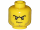 Part No: 3626pb0894  Name: Minifigure, Head Beard Stubble, Black Angry Eyebrows and Scowl, White Pupils Pattern