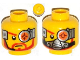 Part No: 3626pb0964  Name: Minifigure, Head Dual Sided Cyborg Eyepiece, Beard, Determined / Breathing Apparatus Pattern
