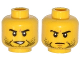 Part No: 3626pb1150  Name: Minifigure, Head Dual Sided Beard Stubble, Black Eyebrows, Determined, Open Mouth / Mouth Closed, Scar on Right Eyebrow Pattern