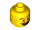 Part No: 3626pb1360  Name: Minifigure, Head Beard Stubble, Brown Eyebrows, Moustache, Open Mouth, Two Teeth Pattern (Hank Haystack)