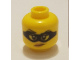 Part No: 3626pb1808  Name: Minifigure, Head Female Black Eye Mask, Black Eyebrows with One Eyebrow Raised, Red Lips with Smirk Pattern