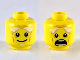 Part No: 3626pb1919  Name: Minifigure, Head Dual Sided White Bushy Eyebrows, Goatee, Wrinkles, Smile / Open Mouth Scared Pattern