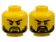 Part No: 3626pb1931  Name: Minifigure, Head Dual Sided Beard Black, Black Eyebrows, Firm / Angry Open Mouth Pattern