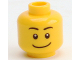 Part No: 3626pb2173  Name: Minifigure, Head Black Eyebrows, White Pupils, Wide Crooked Smile Pattern