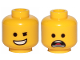 Part No: 3626pb2284  Name: Minifigure, Head Dual Sided Winking Smile / Open Mouth Scared Pattern (Emmet)