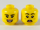 Part No: 3626pb2484  Name: Minifigure, Head Dual Sided Female Black Eyebrows, Medium Nougat Freckles, Coral Lips, Open Mouth Smile / Scared Pattern