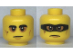Part No: 3626pb2525  Name: Minifigure, Head Dual Sided Black Eyebrows and Mole, Medium Nougat Cheek Lines, Baggy Eyes / Frown with Black Mask Pattern