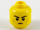 Part No: 3626pb2595  Name: Minifigure, Head Black Eyebrows, Medium Nougat Cheek Lines and Frown Pattern