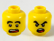 Part No: 3626pb2613  Name: Minifigure, Head Dual Sided Black Thick Eyebrows, Chipped Tooth, Scared / Angry Pattern
