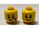 Part No: 3626pb2614  Name: Minifigure, Head Dual Sided Child, Black Eyebrows, Grin / Open Mouth Smile with Butterfly Pattern (BAM)