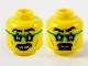 Part No: 3626pb2751  Name: Minifigure, Head Dual Sided Black Eyebrows and Moustache, Dark Turquoise Star Glasses, Gap in Teeth, Smile / Scared Pattern