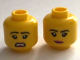 Part No: 3626pb2938  Name: Minifigure, Head Dual Sided Female Black Eyebrows Eyelashes, Smirk with Dark Pink Lips / Worried Pattern