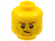 Part No: 3626pb2941  Name: Minifigure, Head Dark Orange Eyebrows and Chin Whiskers, Medium Nougat Cheek Lines Pattern