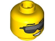 Part No: 3626pb3638  Name: Minifigure, Head Black Eyebrows, Dark Bluish Gray and Dark Silver Sunglasses, Lopsided Open Mouth Smile with Teeth Pattern