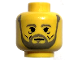 Part No: 3626px106  Name: Minifigure, Head Beard with Gray Beard and Black Wrinkles Pattern