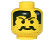 Part No: 3626px108  Name: Minifigure, Head Moustache, Stubble and Bald Hair Part Pattern