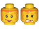 Part No: 3626px116  Name: Minifigure, Head Dual Sided Female Orange Hair Tendrils, Scared / Smile Pattern