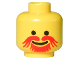 Part No: 3626px120  Name: Minifigure, Head Moustache Red Goatee Pattern
