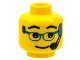 Part No: 3626px24  Name: Minifigure, Head Glasses with Blue Glasses and Headset Pattern