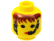 Part No: 3626px42  Name: Minifigure, Head Female with Red Lips and Headset Pattern
