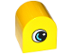Part No: 3664pb29  Name: Duplo, Brick 2 x 2 x 2 Slope Curved Double with Circled Black Eye with Medium Azure Arc and White Pupil Pattern on Both Sides