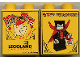 Part No: 4066pb120  Name: Duplo, Brick 1 x 2 x 2 with Halloween 2002 Brick or Treat / Happy Halloween Pattern (Legoland Logo)