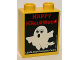 Part No: 4066pb597  Name: Duplo, Brick 1 x 2 x 2 with Legoland Discovery Centre Happy Halloween 2016 Pattern