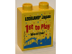 Part No: 4066pb598  Name: Duplo, Brick 1 x 2 x 2 with Legoland Japan 1st to Play Member 2016 Pattern